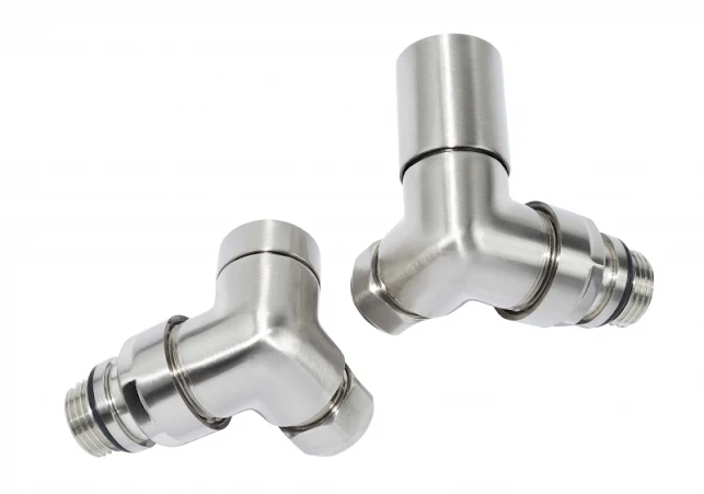 Discount Round Corner Manual Radiator Valve And Lockshield Pack 15mm Brushed Matt - CYH853S