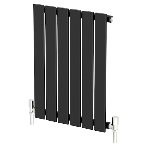 DuraTherm Horizontal Single Flat Panel Designer Radiator - 600 X 456mm Black - Image 3