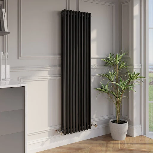 Park Lane Traditional Vertical Colosseum Triple Bar Column Radiator Black - 1600 X 470mm - Image 2