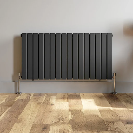 DuraTherm Horizontal Double Flat Panel Designer Radiator - 600 X 1216mm Anthracite - Image 4