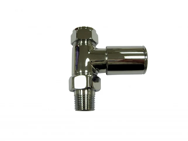 Essential Deluxe Radiator Valves Straight Valve 15mm Pipe Chrome - 148998