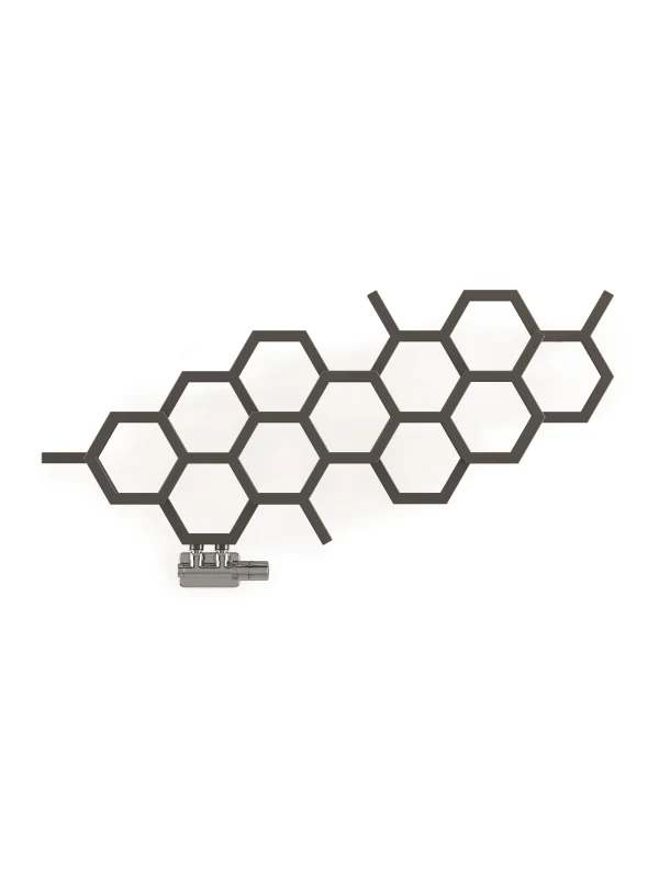 Terma Hex Designer Radiator 502x1126mm Sparkling Grey - WGH2X050112KRGYYL - Image 2