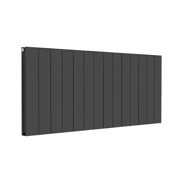 Towelrads Ascot Anthracite Aluminium Double Designer Radiator 600x1432mm - 510094