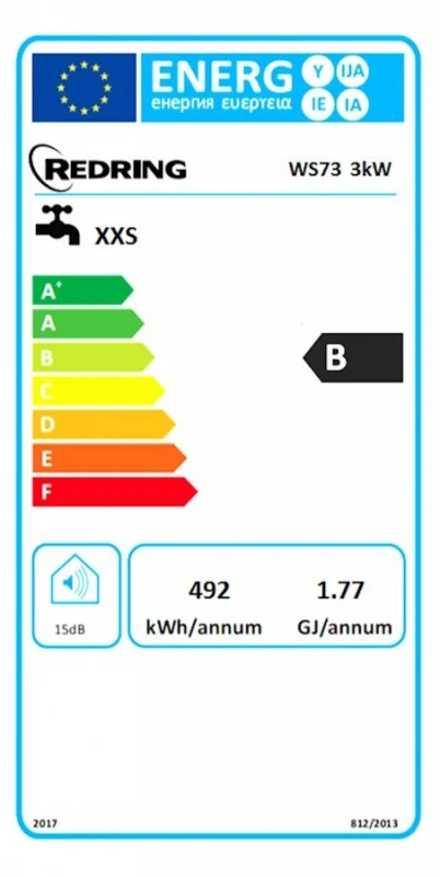 Redring WS73 7L 3KW Vented Water Heater - 44780001 - Image 2