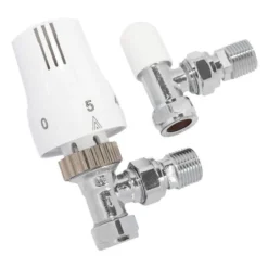 Ultraheat 15mm Angled TRV And Lockshield Pack - White - UAW850NL