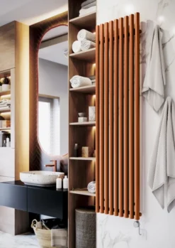 Terma Rolo Room E Electric Vertical 1800mm X 480mm Designer Radiator True Copper - WLROR180048STCOESMOBPX3