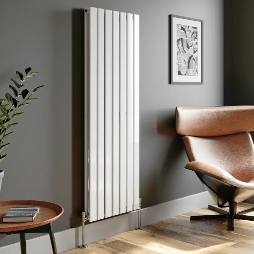 DuraTherm Vertical Double Flat Panel Designer Radiator - 1600 X 532mm White - Image 3
