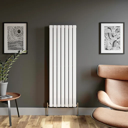 DuraTherm Vertical Double Flat Panel Designer Radiator - 1600 X 532mm White - Image 2