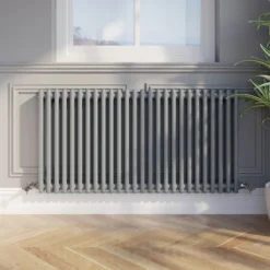 Park Lane Traditional Colosseum Double Bar Column Radiator Anthracite 600 X 1190mm