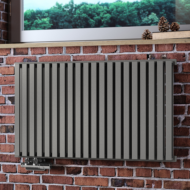 Terma Nemo Designer Radiator 530x915mm Metallic Stone - WGNEM053091KMSTYL