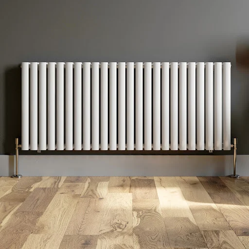 DuraTherm Horizontal Oval Tube Double Panel Designer Radiator - 600 X 1440mm White - Image 4