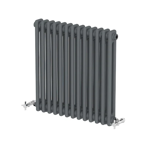 Park Lane Traditional Colosseum Double Bar Column Radiator Anthracite 600 X 605mm - Image 3