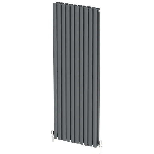 DuraTherm Vertical Oval Tube Double Panel Designer Radiator - 1600 X 600mm Anthracite - Image 6