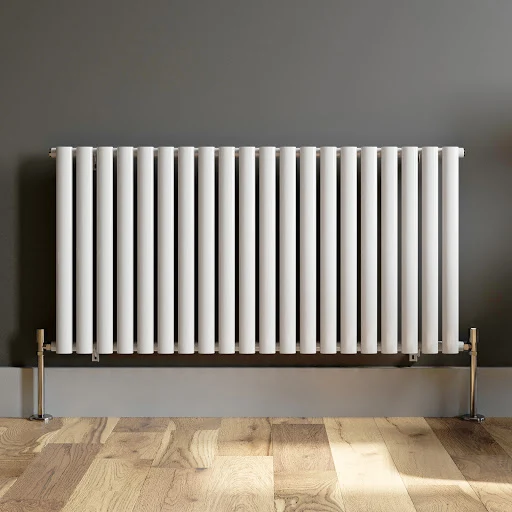 DuraTherm Horizontal Oval Tube Single Panel Designer Radiator - 600 X 1200mm White - Image 4
