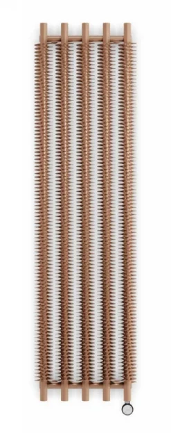 Terma Ribbon V E Electric Vertical 1800mm X 490mm Designer Electric Radiator Bright Copper - WLRVE180049SBCOE8MOBP01