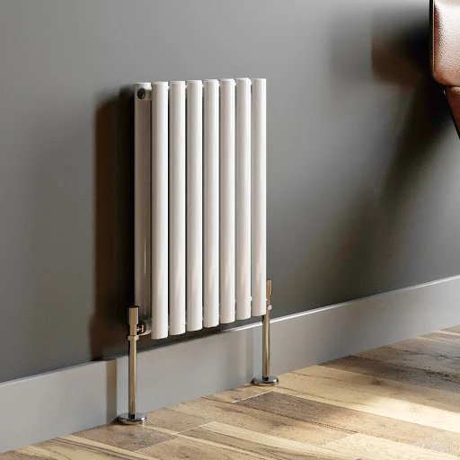 DuraTherm Horizontal Oval Tube Double Panel Designer Radiator - 600 X 420mm White - Image 3