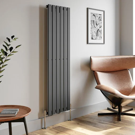 DuraTherm Vertical Single Flat Panel Designer Radiator - 1600 X 452mm Anthracite - Image 3
