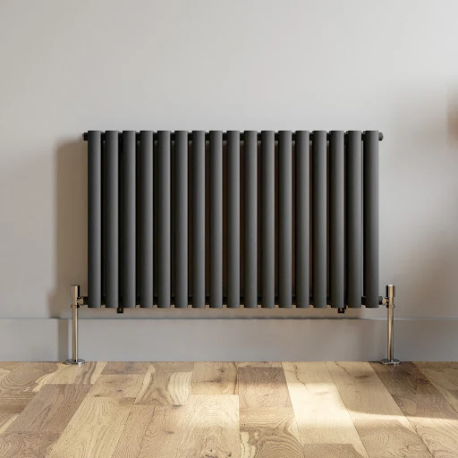 DuraTherm Horizontal Oval Tube Double Panel Designer Radiator - 600 X 1020mm Anthracite - Image 4
