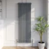 Park Lane Traditional Vertical Colosseum Triple Bar Column Radiator Anthracite - 1600 X 560mm