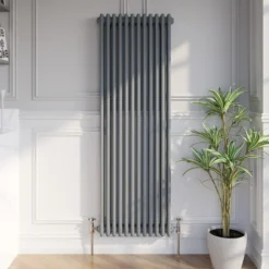 Park Lane Traditional Vertical Colosseum Triple Bar Column Radiator Anthracite - 1600 X 560mm
