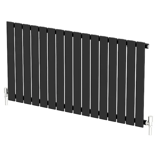 DuraTherm Horizontal Single Flat Panel Designer Radiator - 600 X 1212mm Black - Image 3