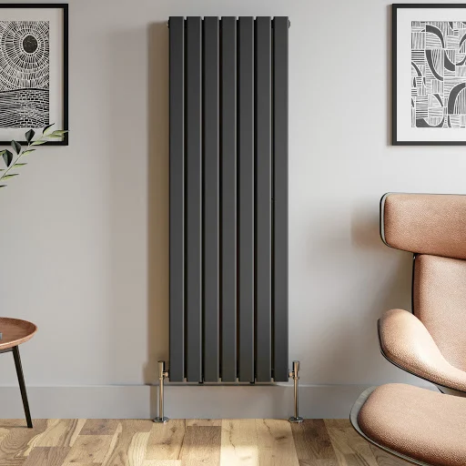 DuraTherm Vertical Double Flat Panel Designer Radiator - 1600 X 532mm Anthracite - Image 4