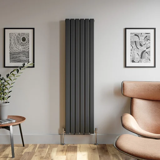 DuraTherm Vertical Double Flat Panel Designer Radiator - 1800 X 456mm Anthracite - Image 2