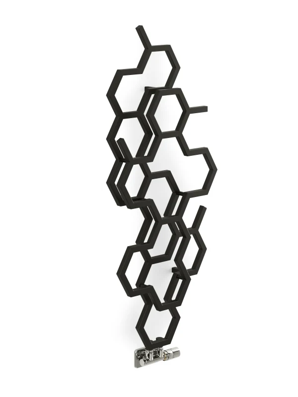 Terma Hex Designer Radiator 1200x486mm Matt Black - WGH2X122048KS95ZX - Image 3