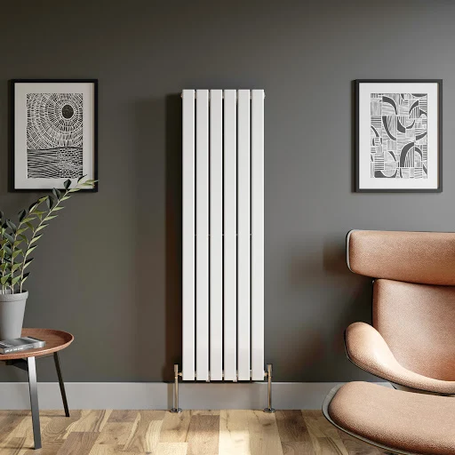 DuraTherm Vertical Double Flat Panel Designer Radiator - 1600 X 456mm White - Image 2