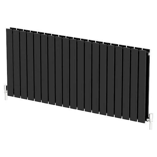 DuraTherm Horizontal Double Flat Panel Designer Radiator - 600 X 1444mm Black - Image 3