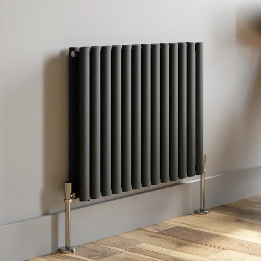 DuraTherm Horizontal Oval Tube Double Panel Designer Radiator - 600 X 780mm Anthracite - Image 3