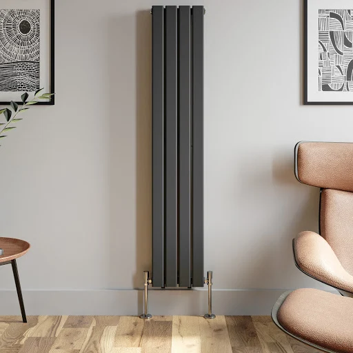DuraTherm Vertical Double Flat Panel Designer Radiator - 1600 X 304mm Anthracite - Image 4