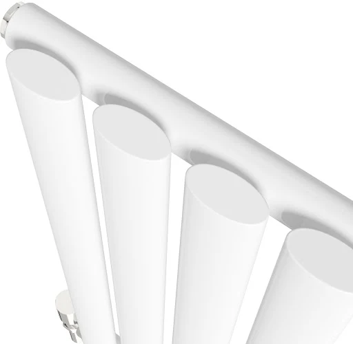 DuraTherm Horizontal Oval Tube Single Panel Designer Radiator - 600 X 420mm White - Image 6