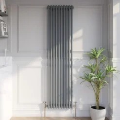 Park Lane Traditional Vertical Colosseum Double Bar Column Radiator Anthracite - 1800 X 470mm
